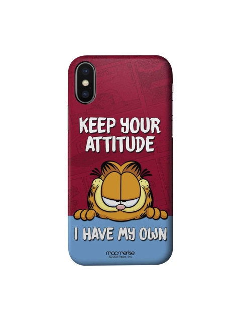 

macmerise Maroon & Blue Attitude Garfield IPhone XS Back Case