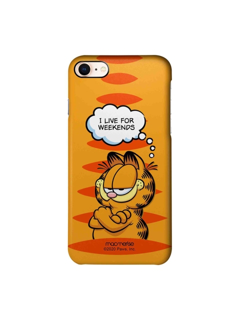 

macmerise Yellow & Orange Living for Weekends iPhone 8 Garfield Printed Back Cover