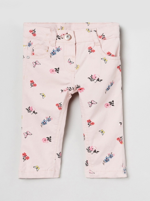 

max Girls Pink Regular Fit Printed Regular Trousers