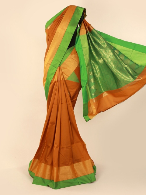 

Pothys Mustard Yellow & Green Art Silk Woven Design Saree