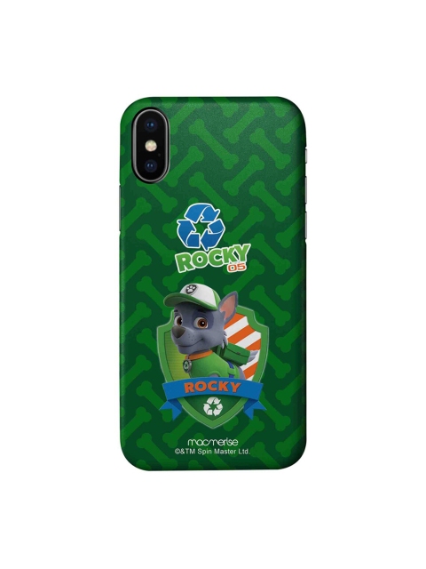 

macmerise Green Rocky Paw Patrol iPhone X Printed Back Cover