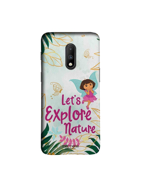

macmerise Green & Pink Cartoon Characters Explore With Dora OnePlus 7 Back Case