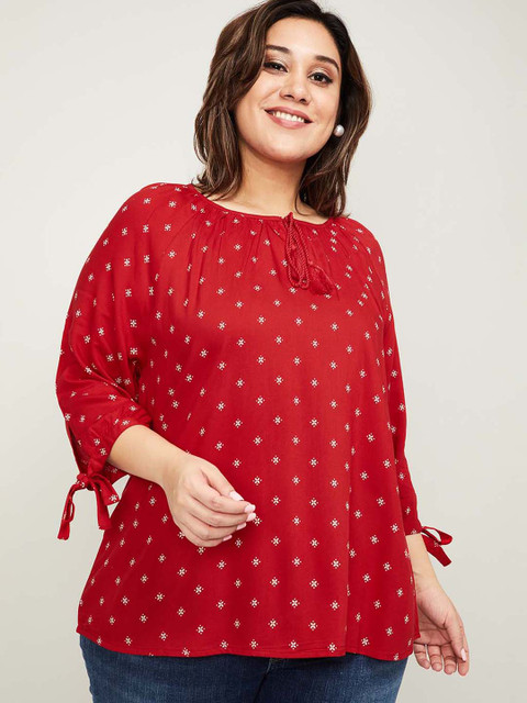 

nexus Women Red Floral Printed Top