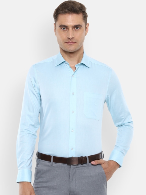 

Louis Philippe Men Blue Regular Fit Solid Formal Shirt