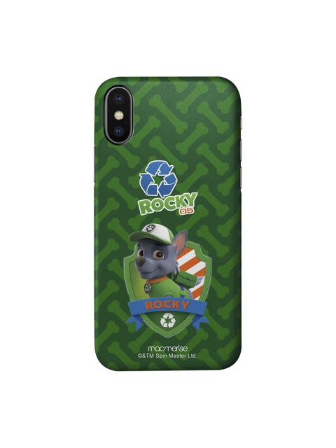 

macmerise Green & Blue Cartoon Characters Rocky Paw Patrol iPhone XS Back Case