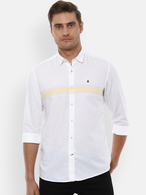 

Louis Philippe Sport Men White & Beige Slim Fit Striped Casual Shirt