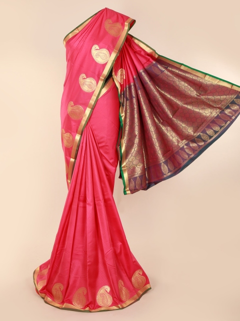 

Pothys Pink & Blue Art Silk Woven Design Saree