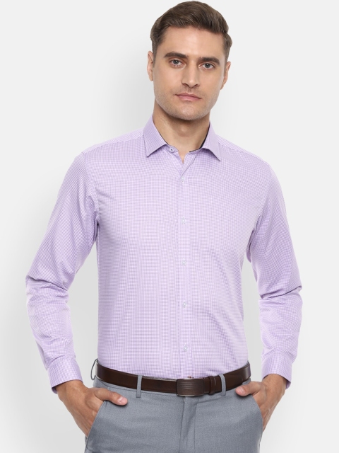 

Louis Philippe Men Purple Slim Fit Checked Casual Shirt