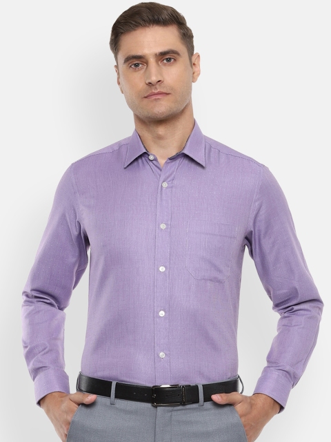 

Louis Philippe Men Lavender Slim Fit Solid Formal Shirt