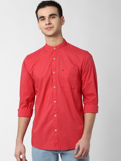 

Peter England Casuals Men Red Slim Fit Solid Casual Shirt