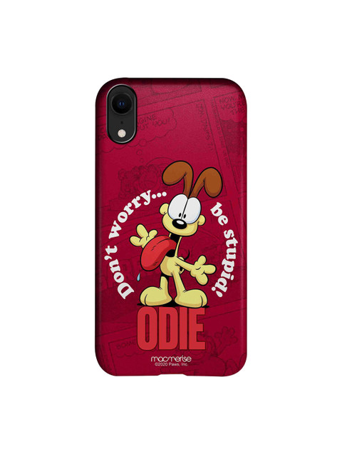 

macmerise Maroon & Yellow Garfield Odie Dont Worry iPhone XR Case