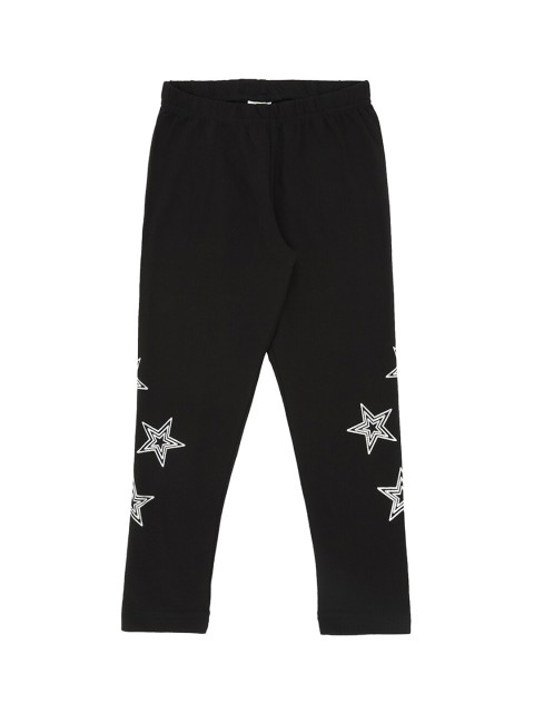 

Pantaloons Junior Girls Black & White Printed Ankle-Length Leggings