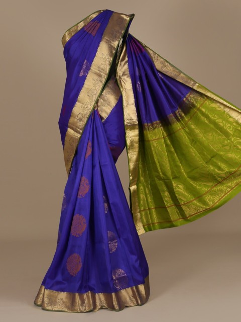 

Pothys Blue Woven Design Pure Silk Saree