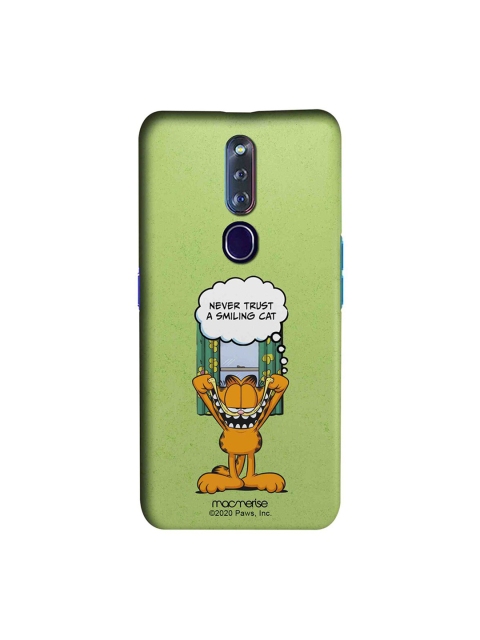 

macmerise Green & Mustard Yellow Keep Smiling Garfield Oppo F11 Pro Back Cover