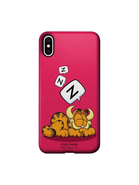 

macmerise Pink & Orange Sleepy Devil Printed iPhone XS Max Back Case