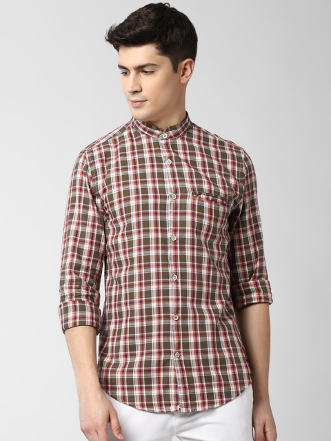 

Peter England Casuals Men Multicoloured Slim Fit Checked Casual Shirt, Multi