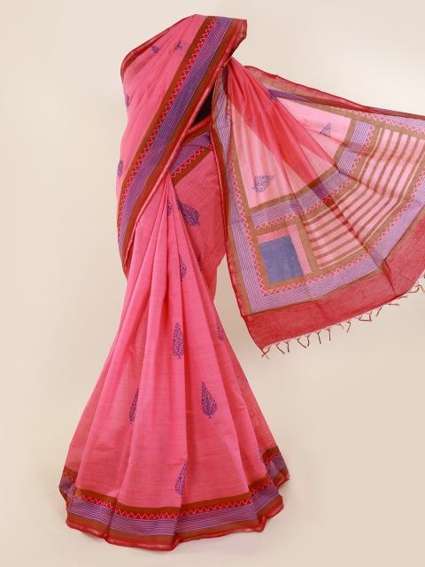 

Pothys Pink Woven Design Pure Cotton Saree