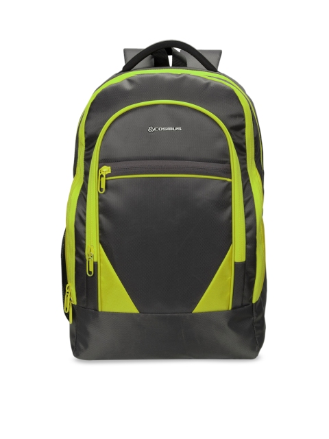 

COSMUS Unisex Grey & Green Solid Backpack