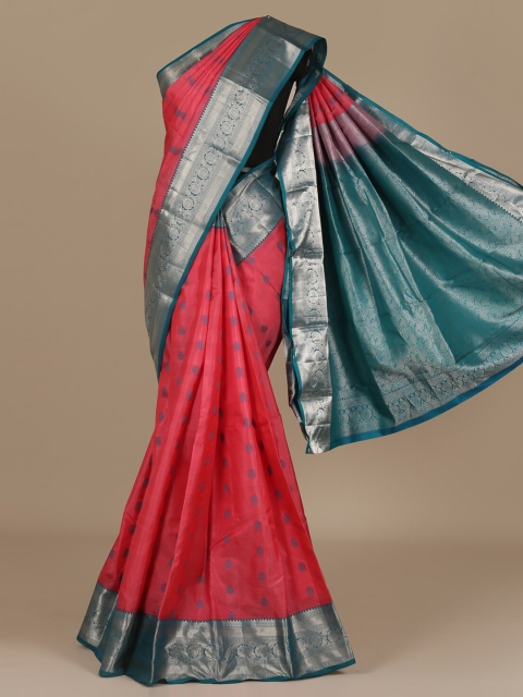 

Pothys Red & Green Pure Silk Woven Design Saree