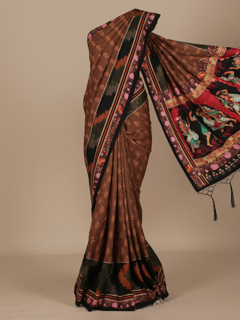 

Pothys Green Woven Design Jute Silk Saree