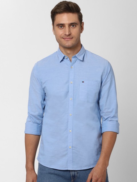 

Peter England Casuals Men Blue Slim Fit Solid Casual Shirt