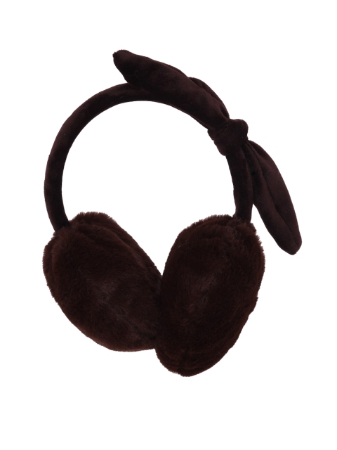 

CUTECUMBER Girls Brown Solid Plush Ear Muffs