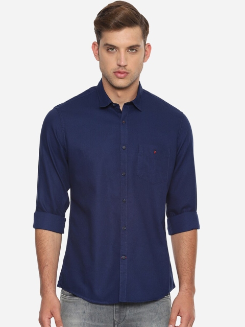 

Louis Philippe Sport Men Blue Slim Fit Solid Pure Cotton Casual Shirt