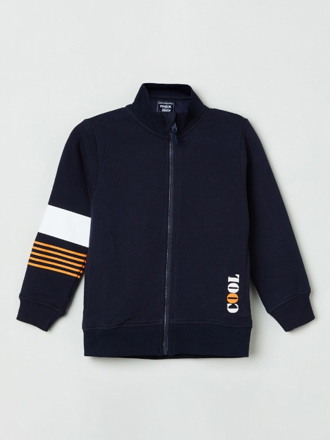 

max Boys Blue Solid Sweatshirt