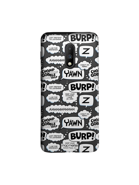 

macmerise Grey & White Moods Of Garfield OnePlus 7 Back Case