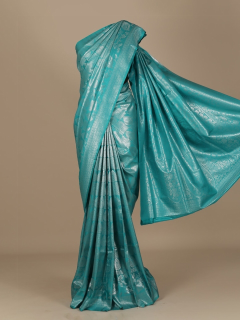 

Pothys Blue Woven Design Jute Silk Saree