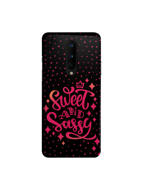 

macmerise Black & Pink Sweet And Sassy OnePlus 8 Back Case