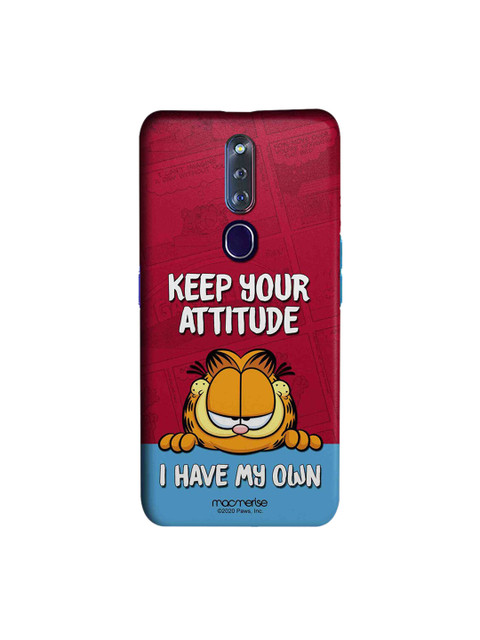 

macmerise Maroon & Blue Attitude Garfield Oppo F11 Pro Back Case