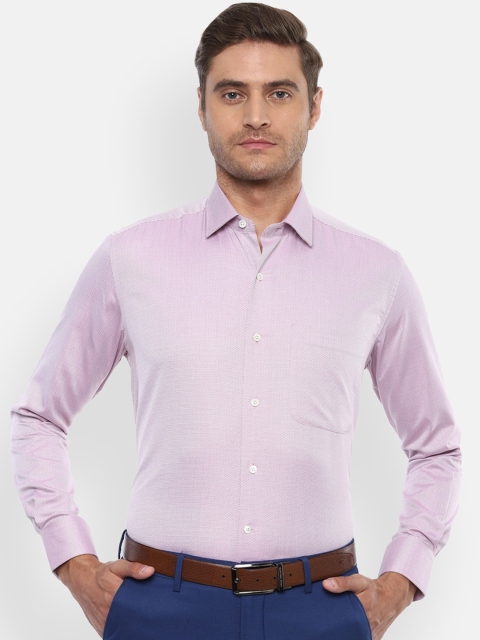 

Luxure by Louis Philippe Men Purple Regular Fit Self Design Formal Shirt