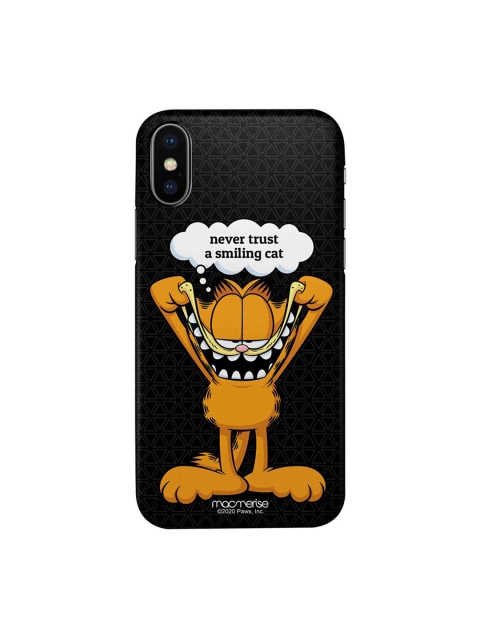 

macmerise Black & Brown Smiling Garfield iPhone XS Back Case