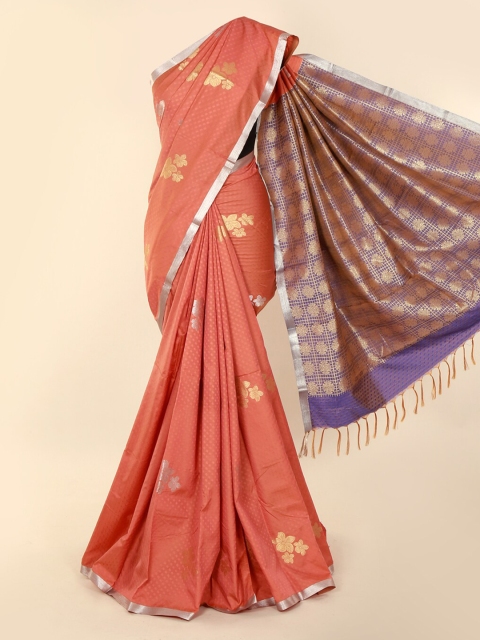 

Pothys Peach-Coloured Woven Design Art Silk Saree
