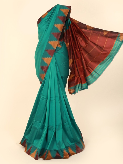 

Pothys Green Solid Art Silk Saree