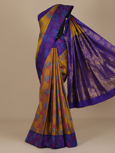 

Pothys Mustard Printed Pure Silk Saree