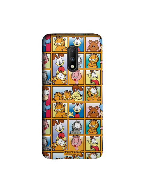 

macmerise Orange & Yellow Cartoon Characters Garfield Collage OnePlus 7 Back Case
