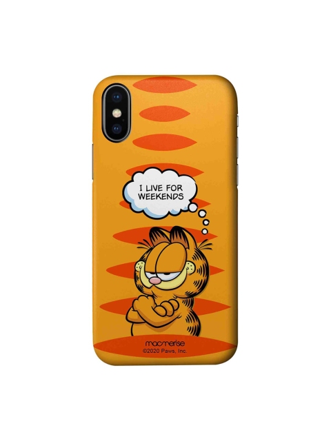 

macmerise Brown & Orange Living For Weekends IPhone X Back Case, Bronze