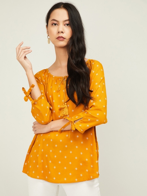 

Fame Forever by Lifestyle Women Mustard Printed Top