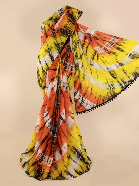 

Pothys Multicoloured Dyed Pure Cotton Saree, Multi