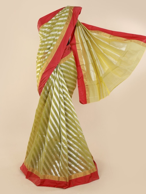 

Pothys Green Striped Silk Cotton Saree