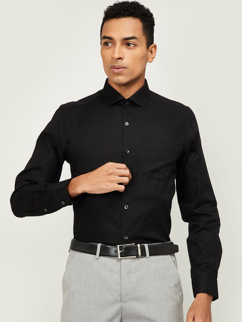 

CODE by Lifestyle Men Black Slim Fit Solid Formal Shirt