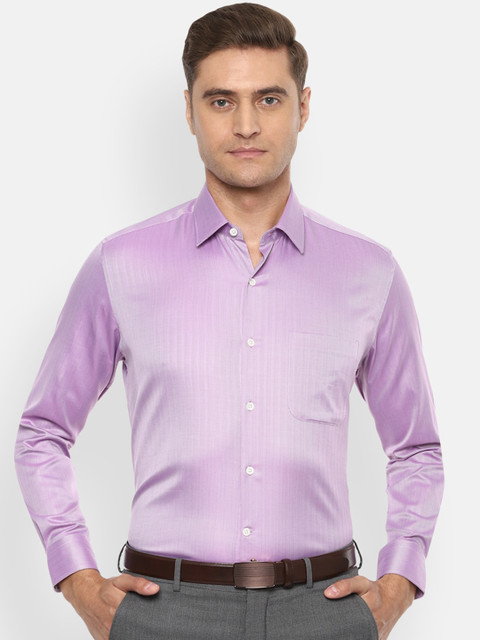 

Luxure by Louis Philippe Men Purple Regular Fit Solid Casual Shirt