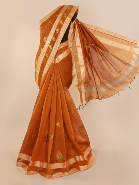 

Pothys Rust Printed Silk Cotton Saree