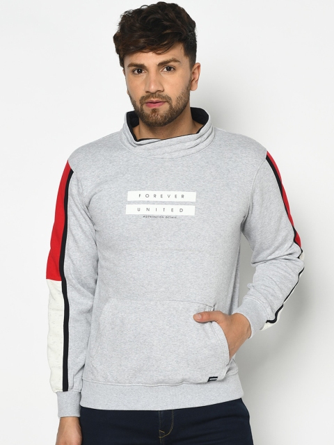 

Octave Men Grey Printed Sweatshirt