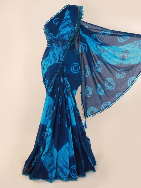 

Pothys Blue Printed Pure Cotton Saree