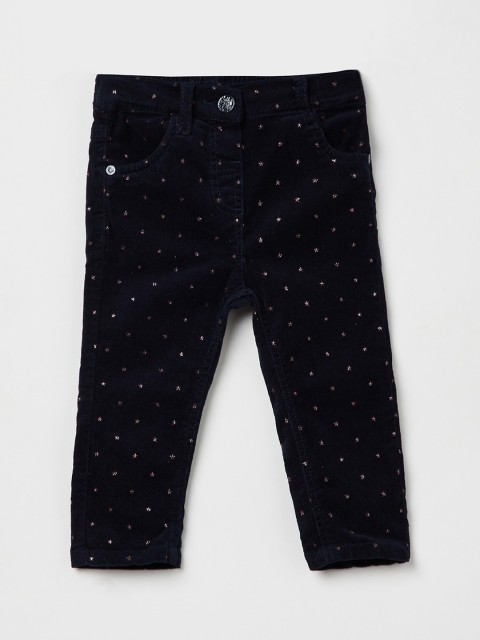 

max Girls Blue Regular Fit Solid Regular Trousers