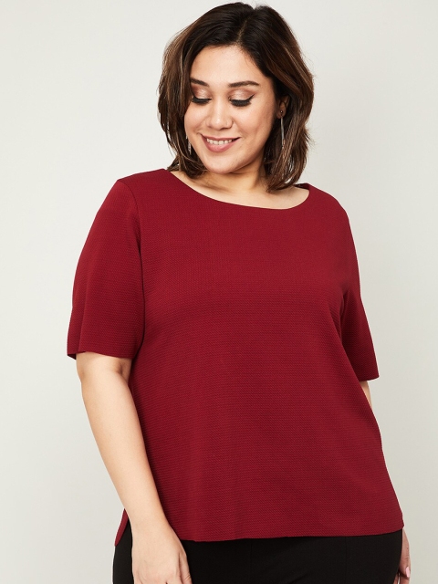 

nexus Women Maroon Solid Top