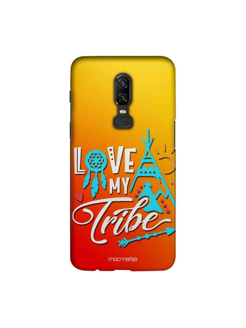 

macmerise Yellow & Orange Typography Love My Tribe OnePlus 6 Macmerise Illustrations Back Case